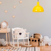 Candeeiro de Teto Sivani – Amarelo – 30 cm de Diâmetro, 117 cm de Altu