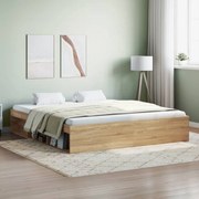 vidaXL Estrutura de cama super king size 180x200 cm carvalho sonoma