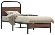 vidaXL Estrutura cama s/ colchão derivados madeira carvalho castanho
