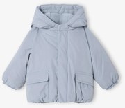 Blusão com capuz e forro polar, para bebé azul-cristalino