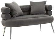 SOFÁ PRATEADO PLUS COM ALMOFADAS CM 133X68X69