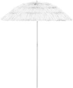 vidaXL Guarda-sol de praia Hawaii 180 cm branco