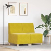 vidaXL Cadeiras de Sofá 2 pcs Amarelo 55 x 74 x 82 cm Veludo
