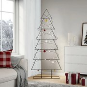 vidaXL Árvore de Natal para decoração 180 cm metal preto