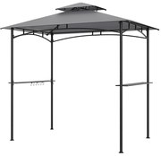 Guarda-sol solar de 290 cm com 96 luzes LED e 9 modos - bege