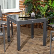 Mesa de Jardim Extensível Sesimbra – 160x80x75 cm – Preto – Alumínio e
