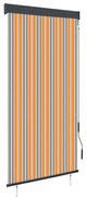 vidaXL Estore de rolo para exterior 100x250 cm amarelo e azul