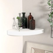 Prateleira de canto suspensa 25x25x3,8 cm MDF branco