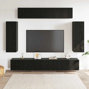 vidaXL Conjunto de móvel de TV 6 pcs Carvalho Preto 100 x 30 x 30 cm