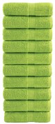 vidaXL Toalhas de bidé premium SOLUND 10pcs 30x50cm 600gsm verde maça