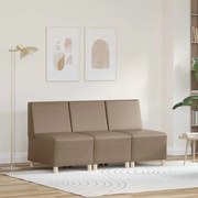 vidaXL Cadeiras de Sofá 3 pcs Cappuccino 55 x 74 x 82 cm