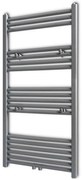Aquecedor toalhas casa de banho liso 600 x 1160 mm cinza