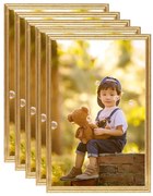 vidaXL Molduras para parede ou mesa 5 pcs 59,4x84 cm MDF dourado