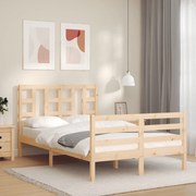 vidaXL Estrutura de cama com cabeceira 120x200 cmmadeira maciça