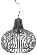 Candeeiro de suspensão moderno preto 48 cm - Saffira
