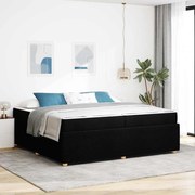 vidaXL Estrutura da Cama com colchão Preto 200 x 200 cm tecido