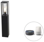 LED Candeeiro de pé exterior inteligente preto 80 cm com Wi-Fi ST64 - Charlois Industrial,Design