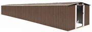 vidaXL Abrigo de jardim 257x990x181 cm aço galvanizado castanho