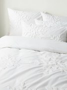 Capa de edredão em percal de algodão Vidal, com motivo de flocos de neve em relevo