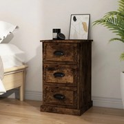 vidaXL Mesa de cabeceira 39x39x67 cm derivados madeira carvalho fumado