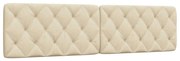 vidaXL Almofadão de cabeceira 200 cm tecido creme