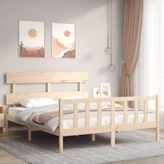 Cama sem colchão 160x200 cm madeira de pinho maciça