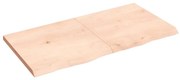 vidaXL Tampo de mesa 120x60x(2-4) cm carvalho maciço não tratado