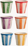 Chávenas de café expresso artesanais Righe, conjunto de 6