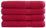 vidaXL Toalhas de sauna premium SOLUND 4pcs 80x200cm 600 gsm vermelho