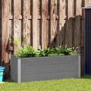 vidaXL Canteiro elevado para jardim WPC 150x50x54 cm cinzento