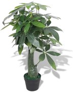 vidaXL Planta árvore da sorte artificial com vaso 85 cm verde