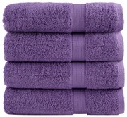vidaXL Toalhas de banho premium SOLUND 4 pcs 70x140 cm 600 gsm roxo