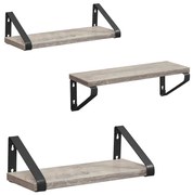 Prateleiras flutuantes com estilo industrial | VASAGLE | 40 x 12 x 10 cm | preto|marfim claro | LWS033B02.