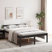 Estrutura cama pequena casal UK 120x190 cm pinho maciço preto