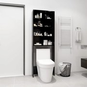 vidaXL Armário para máquina de lavar roupa 64x24x190 cm preto