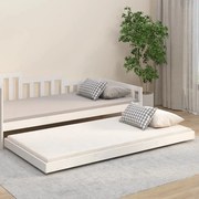 vidaXL Cama sem colchão 90x200 cm madeira de pinho maciça branco