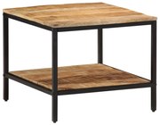 vidaXL Mesa de centro 55x55x45 cm madeira de mangueira áspera maciça