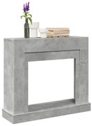 vidaXL Cornija lareira 100x30x87,5 cm derivados madeira cinza cimento