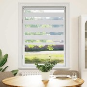 vidaXL Cortina Zebra, 100,9 x 175 cm, largura do tecido 96,7 cm, branca