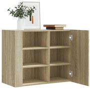vidaXL Armário de parede 75x35x60 cm derivados madeira carvalho sonoma