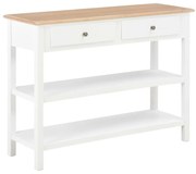 Consola de Entrada Imã - Branco/Castanho- 110x35x80 cm - Em MDF - Desi