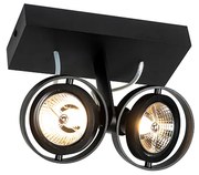 Foco moderno preto 2 luzes - Master 70