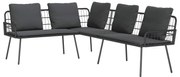 vidaXL Sofá com almofada Cinzeto 61 x 123 x 82cm Metal