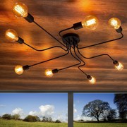 Candeeiro de Teto Truva – Preto – 140 cm