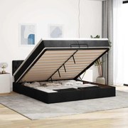 vidaXL Estrutura de cama otomana com colchão 120x190cm castanho escuro