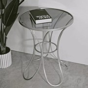 MESA DE APOIO TRIXY Ø 56X68 CM PRATEADA