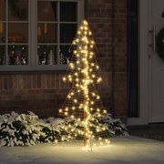 vidaXL Árvore de Natal com 160 LEDs Branco quente 150 cm PET