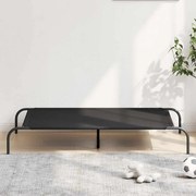vidaXL Cama para cães elevada 130x80x20cm tecido oxford e aço preto