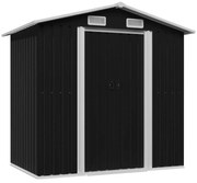 vidaXL Abrigo de jardim 204x132x186 cm aço antracite