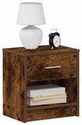 vidaXL Mesas de cabeceira 2 pcs com gaveta 39x28x41 cm carvalho fumado